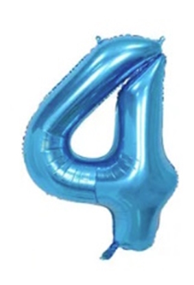 Picture of Folat Folija 1m gaisa balons Cipars 4 Glossy Blue