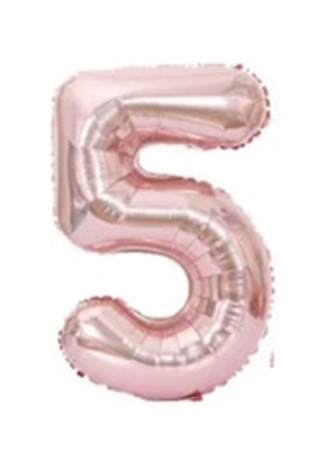 Attēls no Folat Folija 1m gaisa balons Cipars 5 Glossy Pink