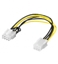 Attēls no Goobay 93635 Power cable/adapter for PC graphics card; PCI-E/PCI Express; 6-pin to 8-pin  0.2m