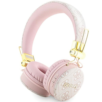 Изображение Słuchawki Guess Guess Bluetooth on-ear headphones GUBH704GEMP pink/pink 4G Metal Logo