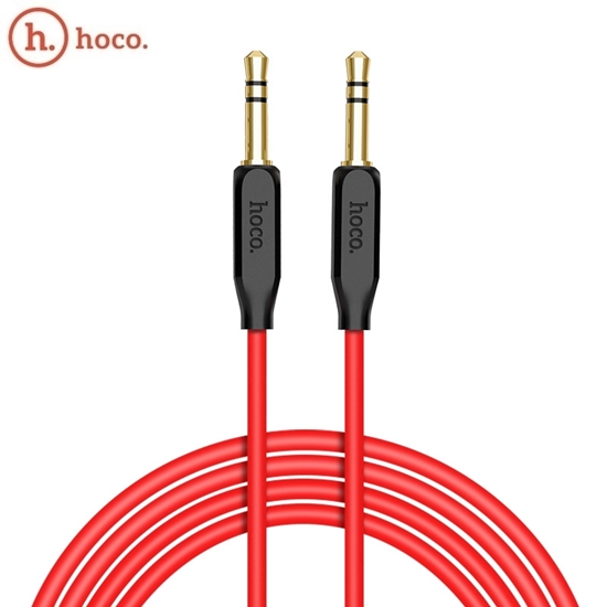 Изображение Hoco UPA11 Premium Aux Ligzdas 3.5mm spraudnis uz 3.5mm spraudnis Stereo Audio 1m Kabelis Melns