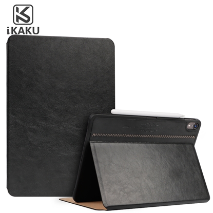 Picture of iKaku Plain Eco-Leather Moderns Planšetdatra maks ar stendu Huawei MatePad Pro 10.8'' Melns
