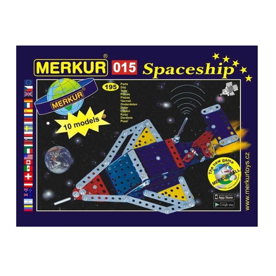 Picture of Merkur 015 Retro Tēta Attīstošs Metāla konstruktors 'Kosmiskie kuģi' (195 detaļas) 10 modeļi (5g+)