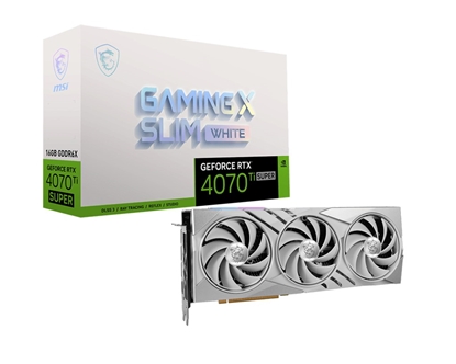 Изображение MSI GeForce RTX 4070 Ti SUPER 16G GAMING X SLIM WHITE NVIDIA 16 GB GDDR6X