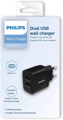 Attēls no Philips DLP2620|12 duālais USB lādētājs 17W | 2.4A