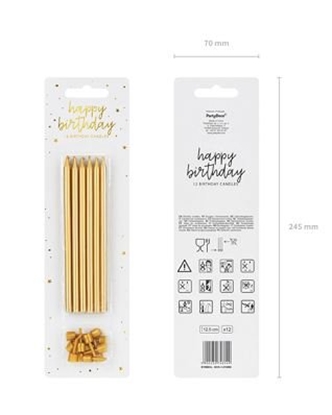 Picture of RoGer Birthday Candles 12 pcs
