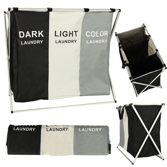 Picture of RoGer Laundry Basket Organizer 3 compartments 135 L