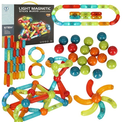 Attēls no RoGer Luminous Magnetic Blocks for Small Children
