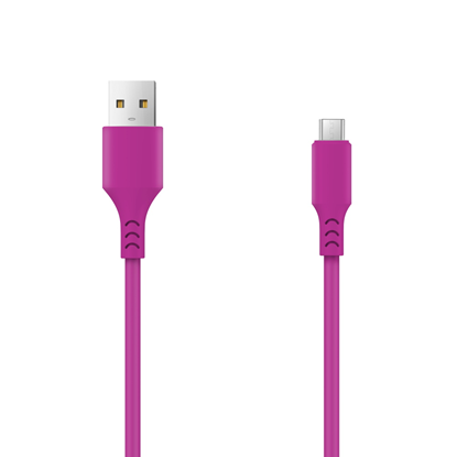 Picture of Setty cable USB- microUSB 1,0 m 2A magenta