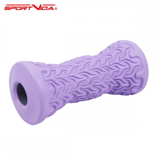 Изображение SportVida EVA putu Masāžas rullis un Vingrošanas cilindrs (16cm garš/ 7.5cm diametrs) Violets