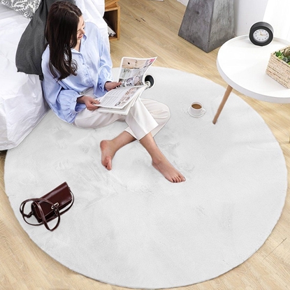 Attēls no Strado Dywan okrgy Rabbit 100x100 White (Biay) uniwersalny