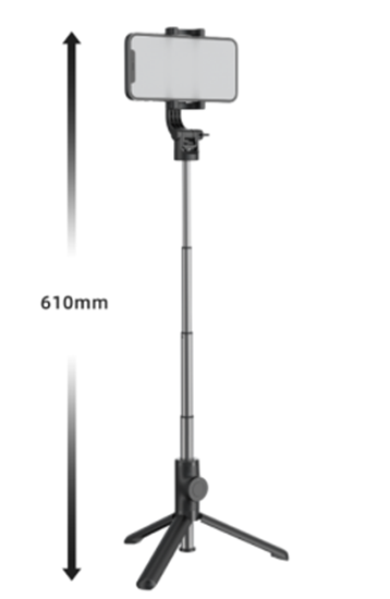 Picture of Swissten Bluetooth Selfie Stick Alumīnija Statīvs Telefoniem un Kamerām Ar Distances Bluetooth Pulti
