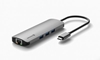 Picture of Swissten USB-C Hub 8in1 with 3X USB 3.0 / 1X USB-C Power Delivery / 1X microSD / 1X SD / 1x HDMI 4K / 1x LAN RJ45 / Aluminum body