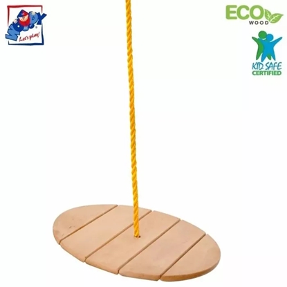 Picture of Woody 90125 Koka Šūpoles (180cm) ar apaļveida sēdekli (diam. 34cm) bērniem no 3+ gadiem (maks. 50kg)