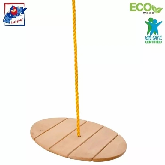 Picture of Woody 90125 Koka Šūpoles (180cm) ar apaļveida sēdekli (diam. 34cm) bērniem no 3+ gadiem (maks. 50kg)