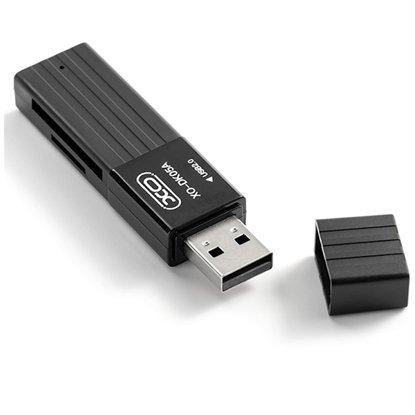Picture of XO DK05A 2in1 Karšu lasītājs USB 2.0 Flash Disks ar Micro SD un SD karšu slotu Melns