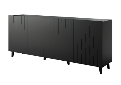 Picture of BARI chest of drawers 200x42x82 black matt