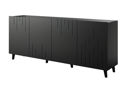 Attēls no BARI chest of drawers 200x42x82 black matt