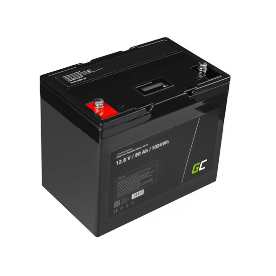 Picture of GREENCELL battery LiFePO4 12/12.8V 80Ah