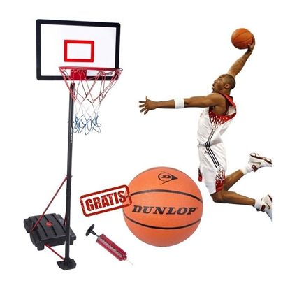Изображение Regulējams basketbola komplekts Dunlop 1.65-2.05m 3w1