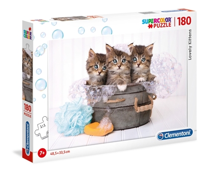 Изображение Clementoni Puzzle 180 Trzy śliczne kociaki. Lovely kittens 29109