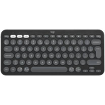 Attēls no Logitech Pebble Keys 2 K380s keyboard RF Wireless + Bluetooth QWERTY Danish, Finnish, Norwegian, Swedish Graphite