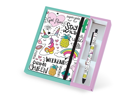 Picture of Piezīmju klade A5 ar pildspalvu, Itotal komplekts UNICORN