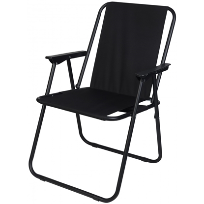 Picture of Saliekams tūristu krēsls ar roku balstiem 52x44x75cm melns