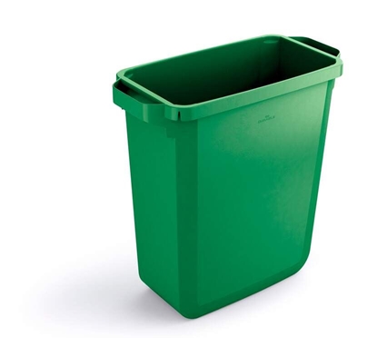 Picture of Atkritumu tvertne DURABIN® 60L taisnstūrveida, zaļa (vāciņš jāiegādājas atsevišķi)