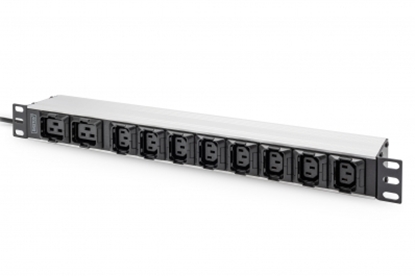 Изображение Digitus Socket Strip with Aluminum Profile, 10-way, 2 m cable IEC C20 plug