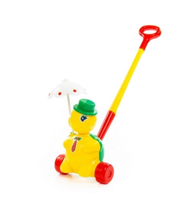 Изображение Stumjamā plastmasas rotaļlieta ar kociņu (60cm) Bruņurupucis "Tortila" PL3637