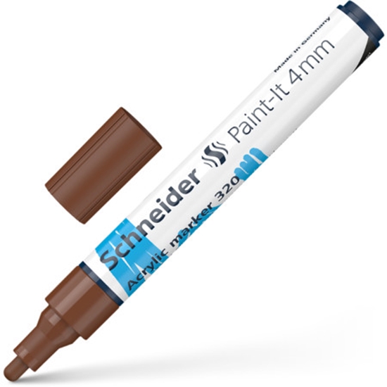 Picture of Akrila marķieris SCHNEIDER Paint-it 320, 4mm, brūns