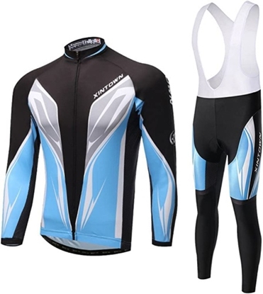 Изображение Ecost Skysper Cycling Jersey Set, Men's Long-Sleeved Cycling Clothing Set, Cycling Suits