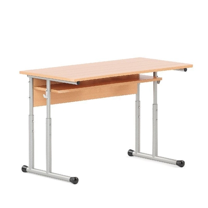 Picture of CI124K.3.2.12.4.1 Divvietīgs skolas galds ar regulējamu galda augstumu, 4.-6.augstuma grupa
