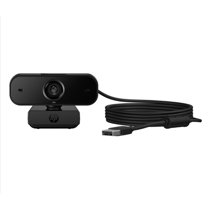 Attēls no HP 435 USB FHD Privacy Business Webcam - Tilt, Swivel, Dual Microphone, Attachable - Black