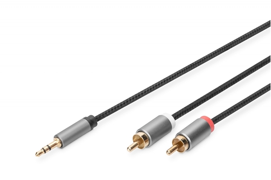 Изображение Kabel adapter audio MiniJack/Cinch Stereo Typ 3.5mm/2xRCA M/M nylon 3m