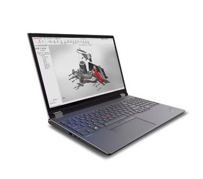 Attēls no Lenovo ThinkPad P16 Mobile workstation 40.6 cm (16") WQXGA Intel® Core™ i9 i9-13980HX 32 GB DDR5-SDRAM 1 TB SSD NVIDIA RTX 3500 Wi-Fi 6E (802.11ax) Windows 11 Pro Grey, Black