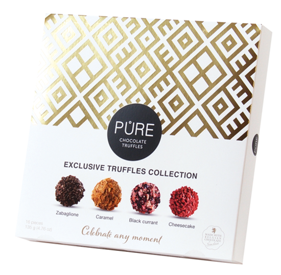 Picture of Šokolādes trifeļu kolekcija ''16''135g, PURE CHOCOLATE