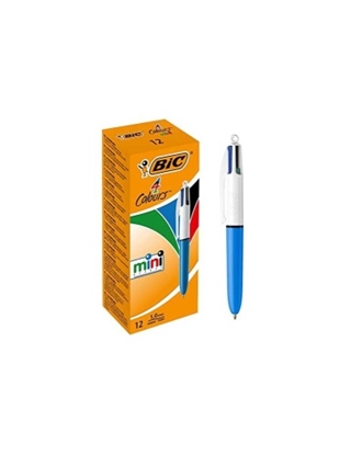 Picture of Bic Ballpoint pen Mini 4 colors, Box 12 pcs.