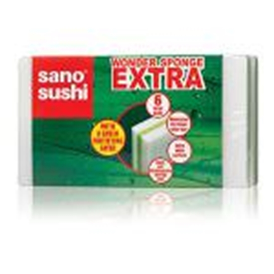 Picture of *Sūklis Sano MAGIC Extra tīrīšanai ar ūdeni 6gab.