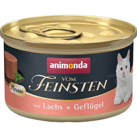Изображение ANIMONDA Vom Feinsten Mousse Salmon and poultry - wet cat food - 85g