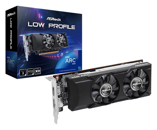 Picture of Graphics Card|ASROCK|Intel|Arc A310|2000 MHz|4 GB|GDDR6|64 bit|PCI Express x8 4.0|Active|A310LP4G