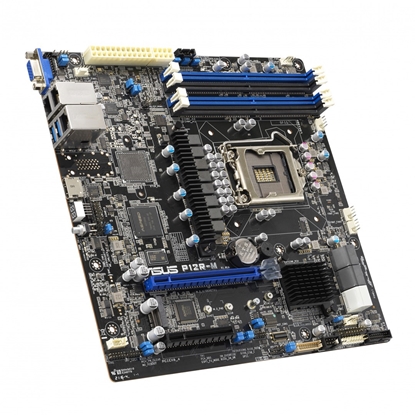 Picture of ASUS P12R-M Intel C252 LGA 1200 (Socket H5) micro ATX server motherboard
