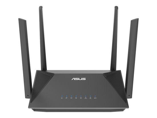 Изображение Asus RT-AX52 AX1800 AiMesh bezvadu rūteris Tīkls Gigabit Ethernet Divkāršā frekvenču josla (2.4 GHz / 5 GHz) Melns