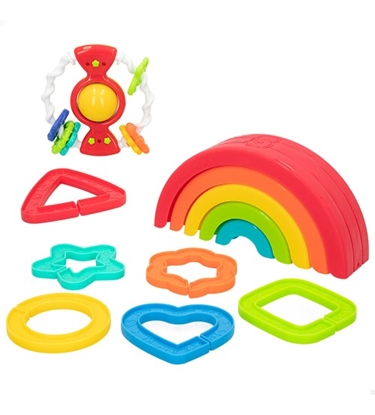 Picture of Attīstošais saliekamu figūriņu un grabulīšu komplekts mazulim 6m+ CB47260