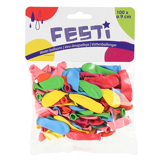 Picture of Baloni ūdens pildīšanai Festi krāsaini 9cm 100gab.