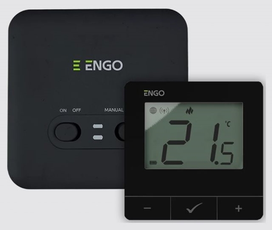 Picture of Bezvadu telpas termostats ENGO E20i WiFi, melns