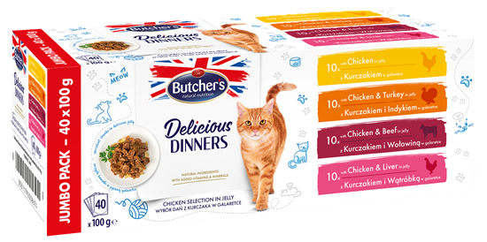 Picture of BUTCHER'S Delicious Dinners Jumbo Pack - wet cat food - 40 x 100g