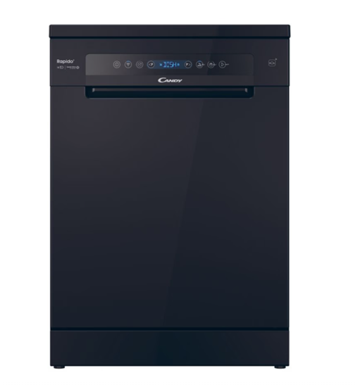 Picture of Dishwasher | CF 5C6F0B | Free standing | Width 59.7 cm | Number of place settings 15 | Number of programs 8 | Energy efficiency class C | Display | Black