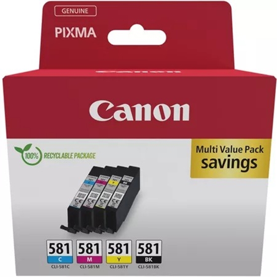 Picture of Tintes kasete Canon CLI-581 Multipack Black/Cyan/Magenta/Yellow